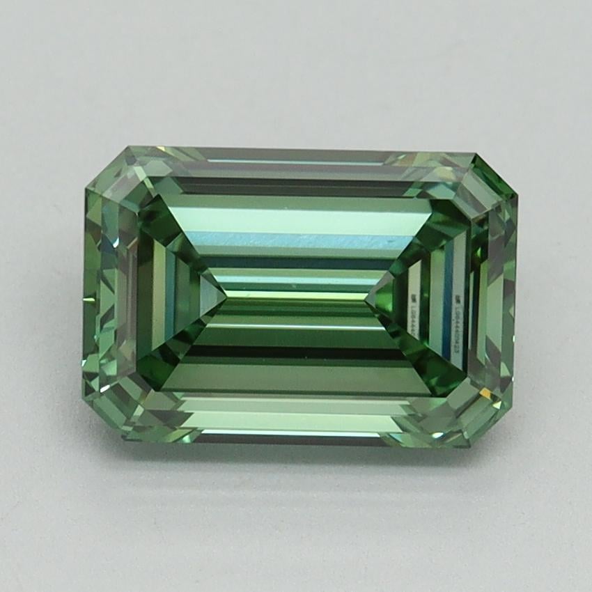 2.12 Ct. Fancy Vivid Pacific Green Emerald Lab Grown Diamond