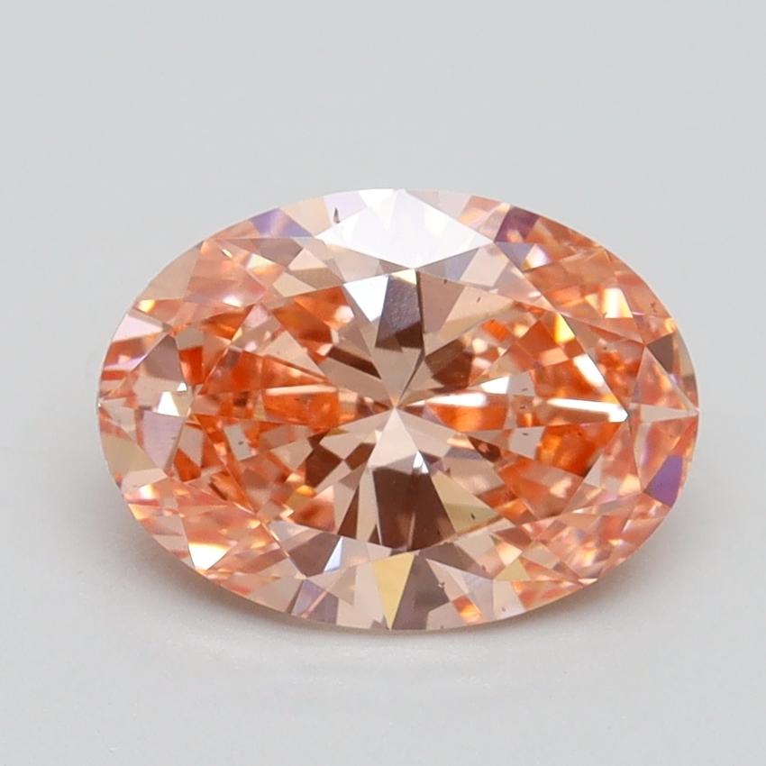 1.63 Ct. Fancy Intense Pink Oval Lab Grown Diamond