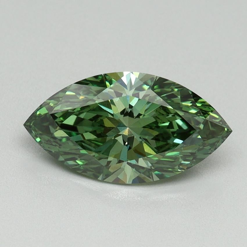 1.71 Ct. Fancy Vivid Pacific Green Marquise Lab Grown Diamond