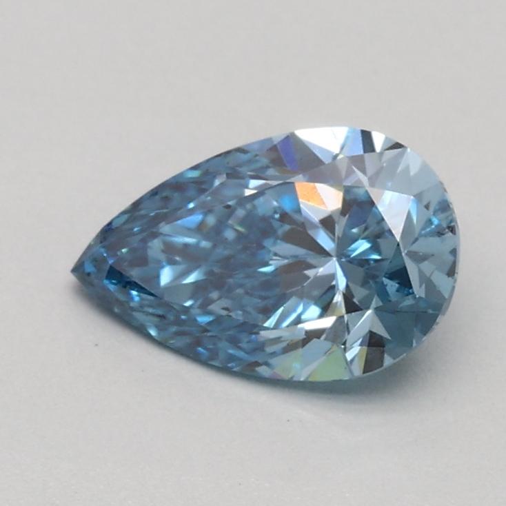 0.53 Ct. Fancy Vivid Blue Pear Lab Grown Diamond
