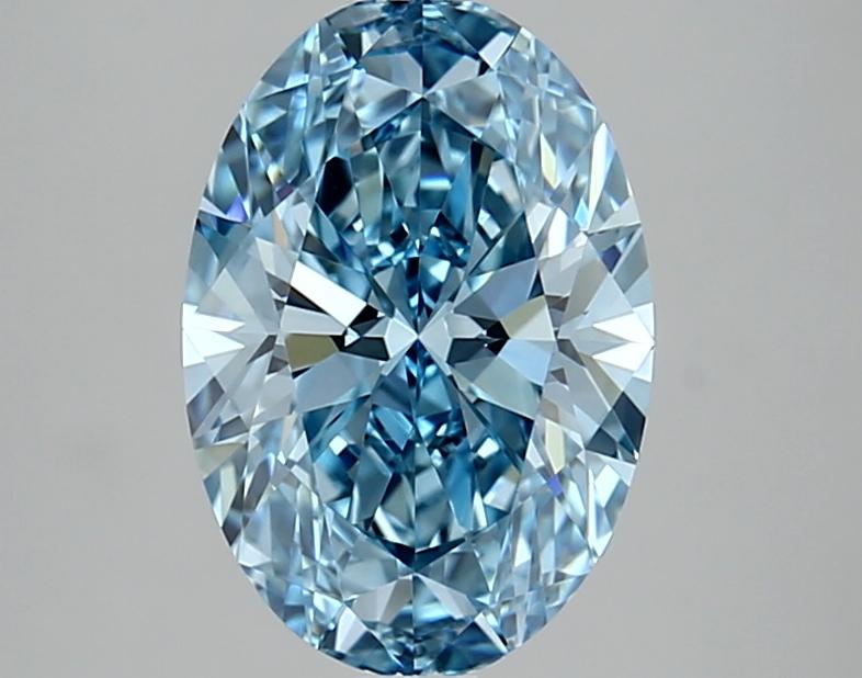 2.07 Ct. Fancy Vivid Blue Oval Lab Grown Diamond