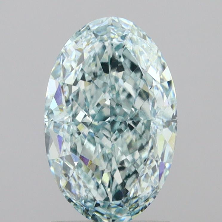 2.04 Ct. Fancy Intense Green Oval Lab Grown Diamond