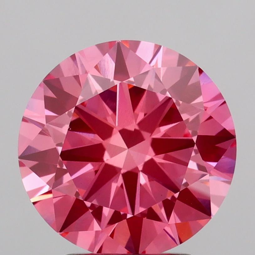 3.02 Ct. Fancy Vivid Pink Round Lab Grown Diamond