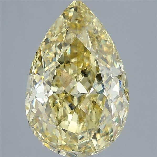 4.07 Ct. Fancy Intense Yellow Pear Lab Grown Diamond