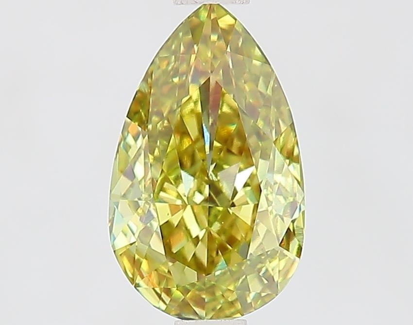 1.47 Ct. Fancy Vivid Green Pear Lab Grown Diamond