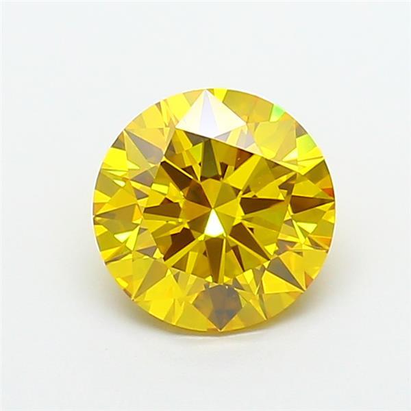 1.90 Ct. Fancy Vivid Yellow Round Lab Grown Diamond