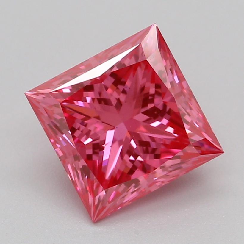 1.08 Ct. Fancy Vivid Pink Princess Lab Grown Diamond