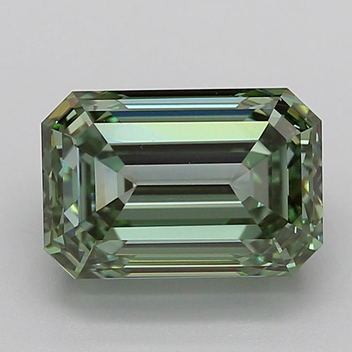 5.01 Ct. Fancy Vivid Green Emerald Lab Grown Diamond