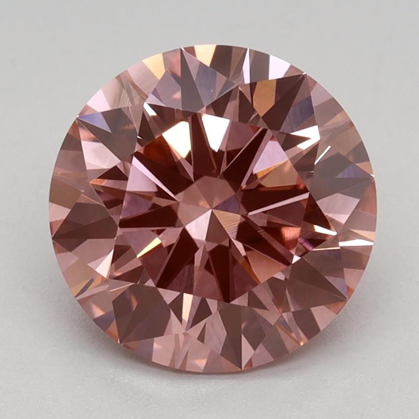 2.02 Ct. Fancy Vivid Pink Round Lab Grown Diamond