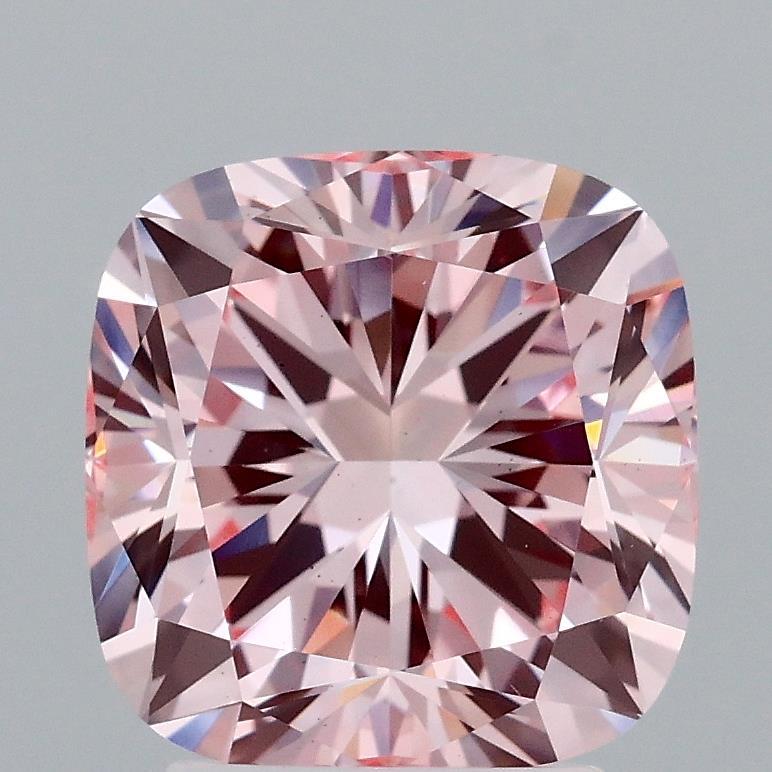 3.02 Ct. Fancy Intense Pink Cushion Lab Grown Diamond