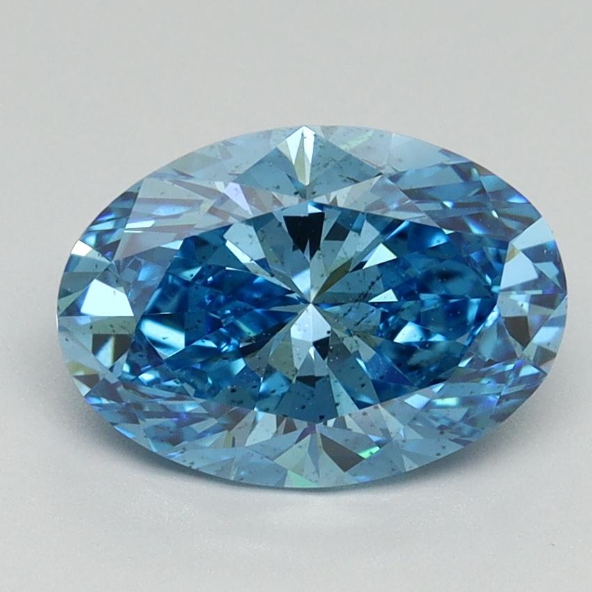 2.13 Ct. Fancy Vivid Blue Oval Lab Grown Diamond