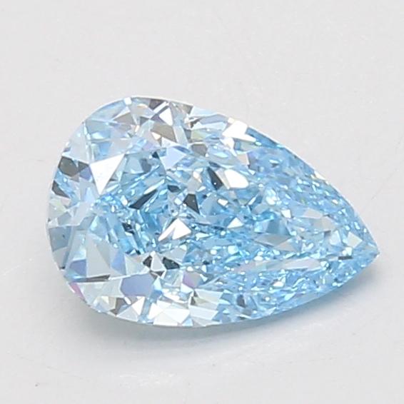 1.10 Ct. Fancy Vivid Blue Pear Lab Grown Diamond