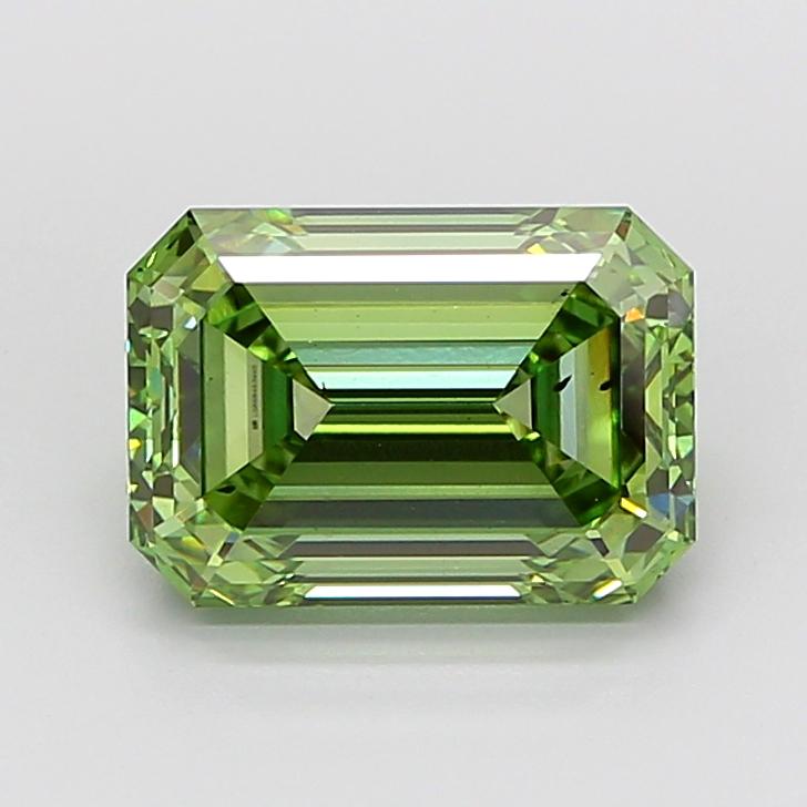5.06 Ct. Fancy Vivid  Green Emerald Lab Grown Diamond