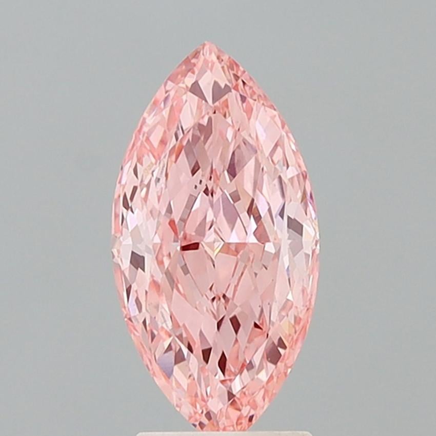 2.64 Ct. Fancy Vivid Pink Marquise Lab Grown Diamond