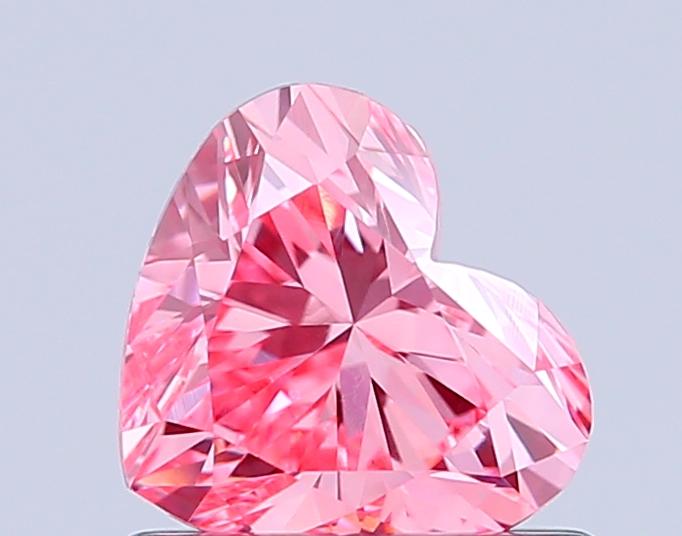 0.78 Ct. Fancy Vivid Pink Heart Lab Grown Diamond