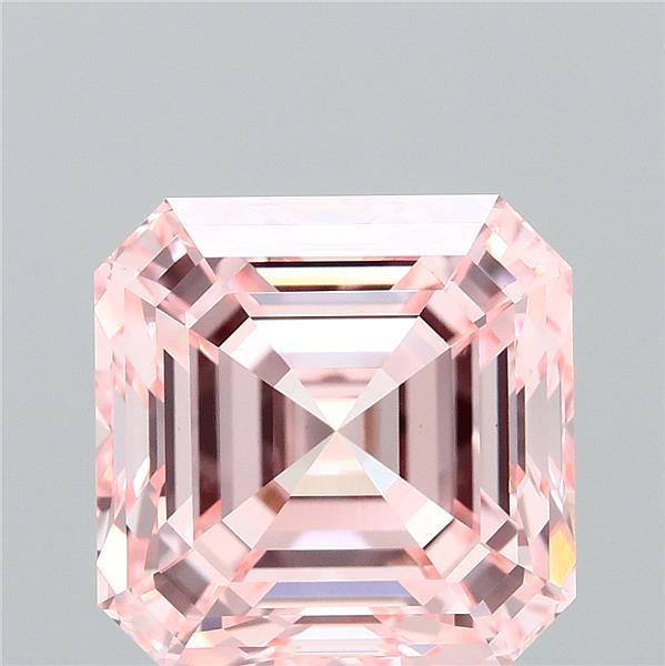 3.01 Ct. Fancy Intense Pink Asscher Lab Grown Diamond