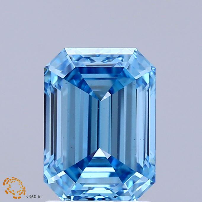 2.04 Ct. Fancy Vivid Blue Emerald Lab Grown Diamond