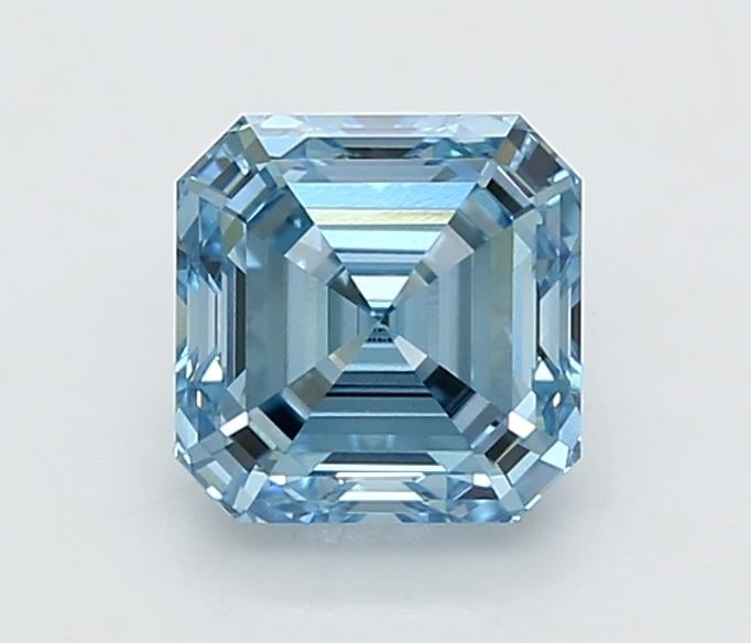 2.01 Ct. Fancy Vivid  Blue Asscher Lab Grown Diamond