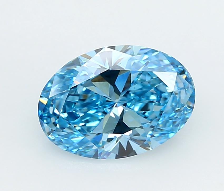 2.07 Ct. Fancy Vivid  Blue Oval Lab Grown Diamond