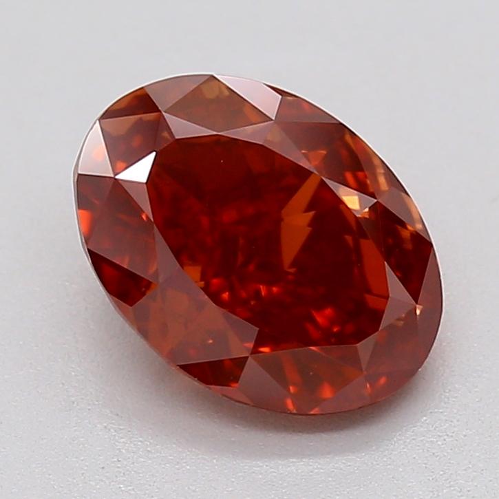 1.54 Ct. Fancy Vivid Pinkish Orange Oval Lab Grown Diamond