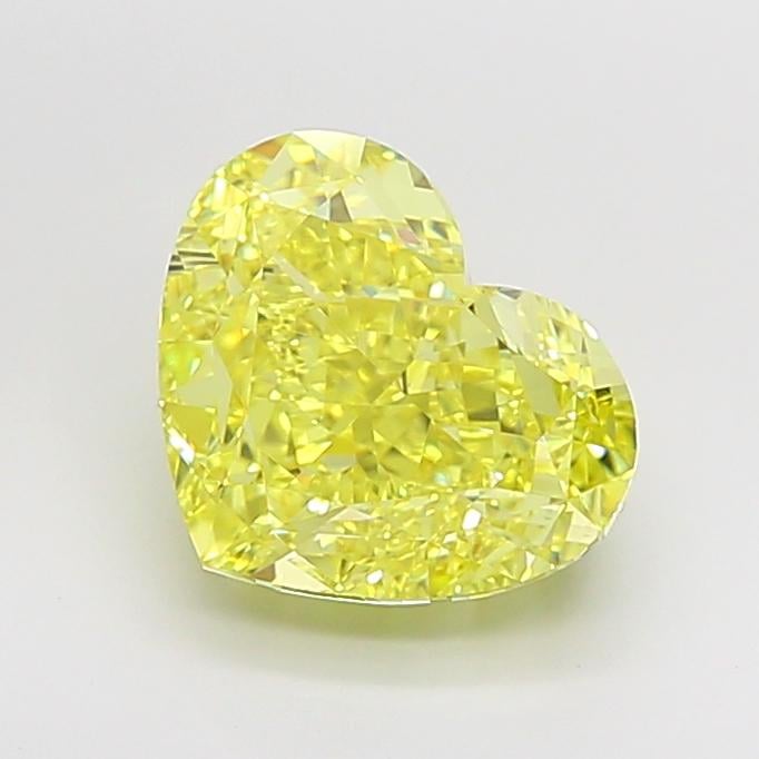 5.51 Ct. Fancy Intense  Yellow Heart Lab Grown Diamond
