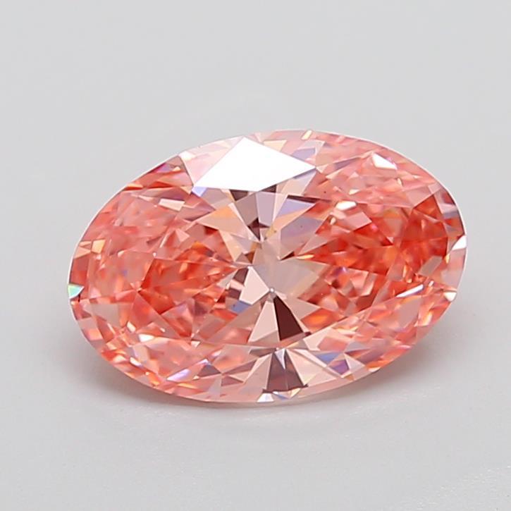 3.02 Ct. Fancy Vivid  Pink Oval Lab Grown Diamond