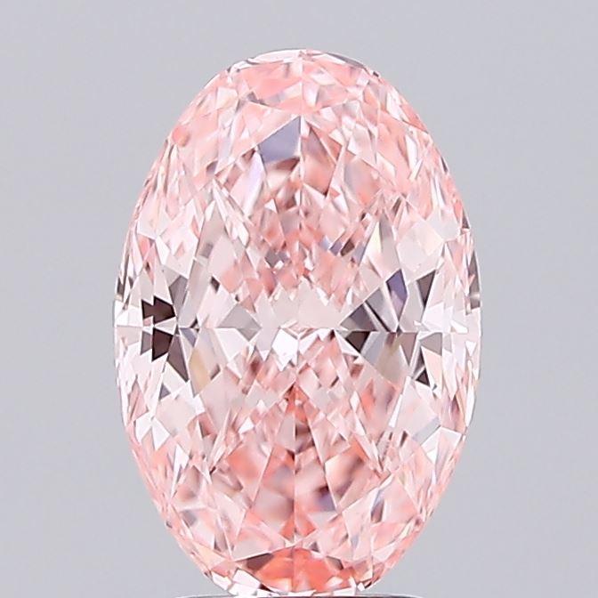 3.06 Ct. Fancy Vivid Pink Oval Lab Grown Diamond