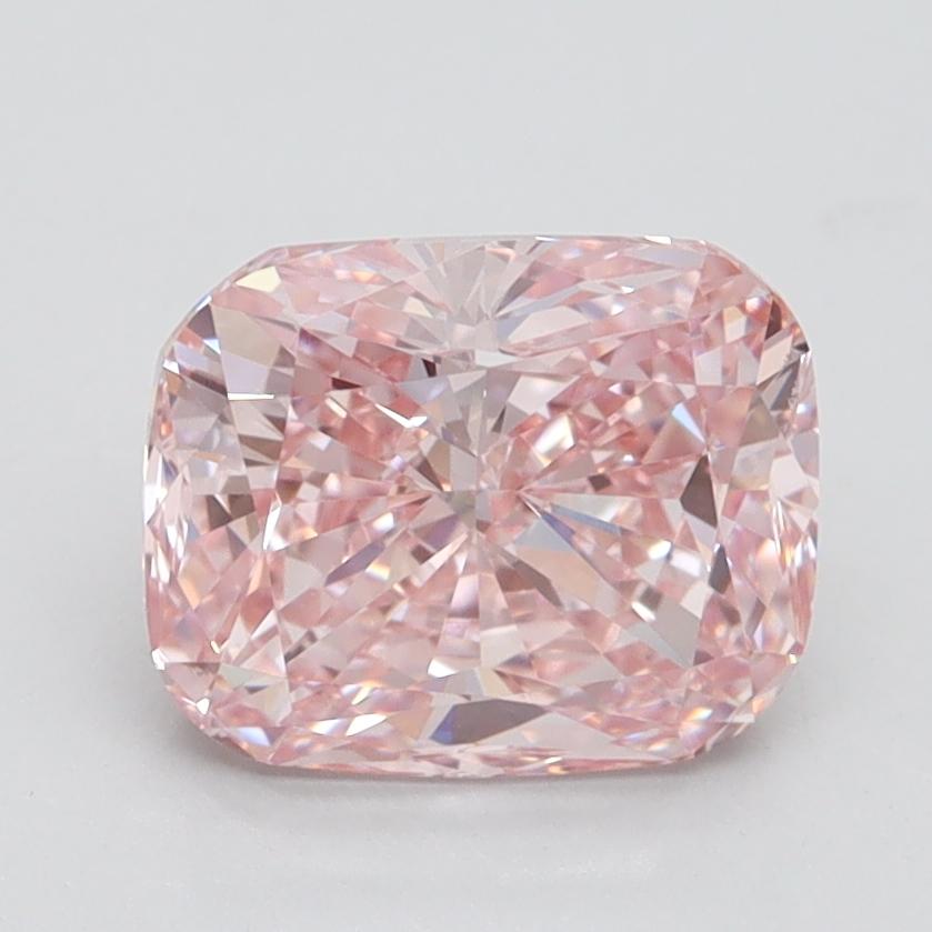 2.05 Ct. Fancy Vivid Pink Cushion Lab Grown Diamond