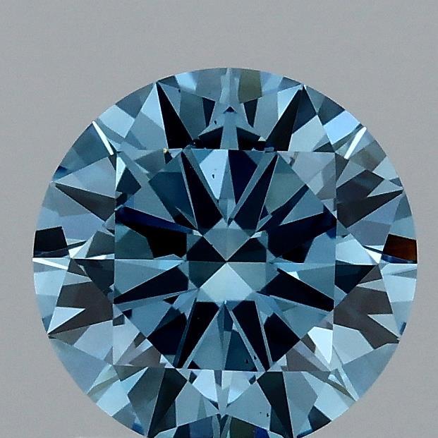 1.50 Ct. Fancy Vivid Blue Round Lab Grown Diamond