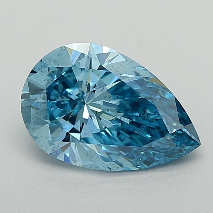 1.58 Ct. Fancy Vivid  Blue Pear Lab Grown Diamond