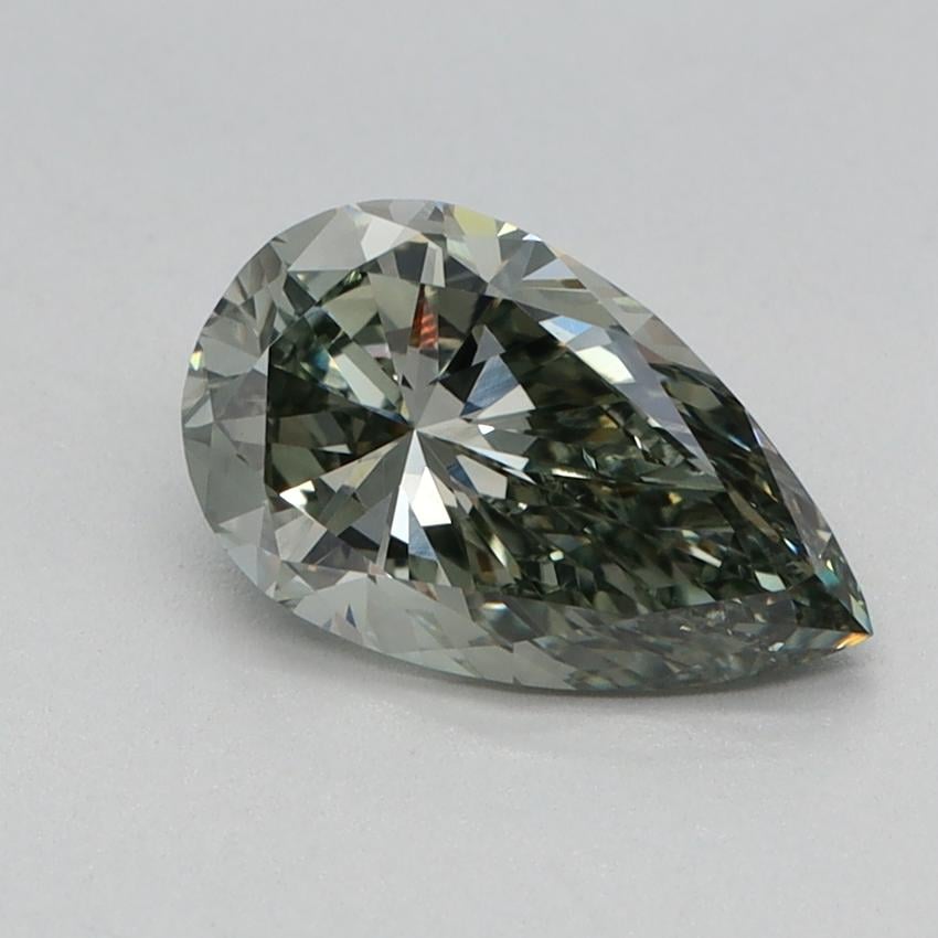 0.95 Ct. Fancy Intense Green Pear Lab Grown Diamond