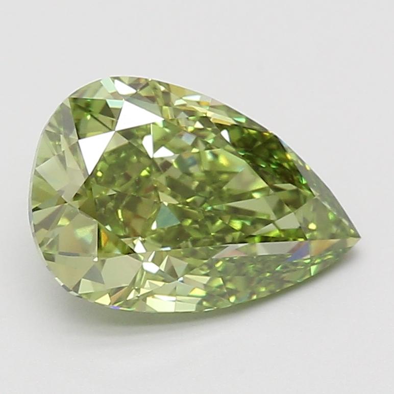 3.05 Ct. Fancy Vivid Green Pear Lab Grown Diamond