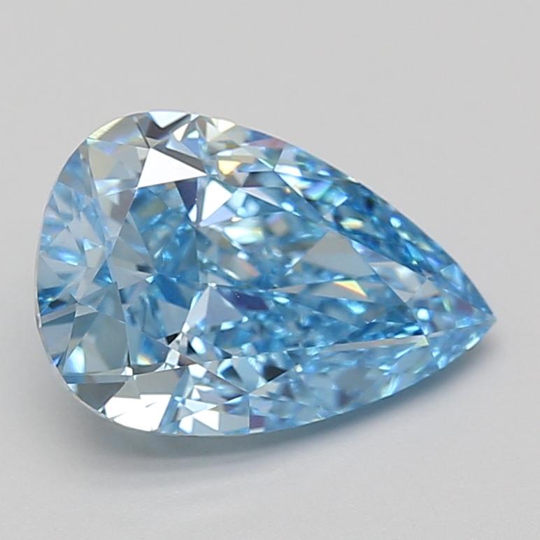 3.06 Ct. Fancy Vivid Blue Pear Lab Grown Diamond