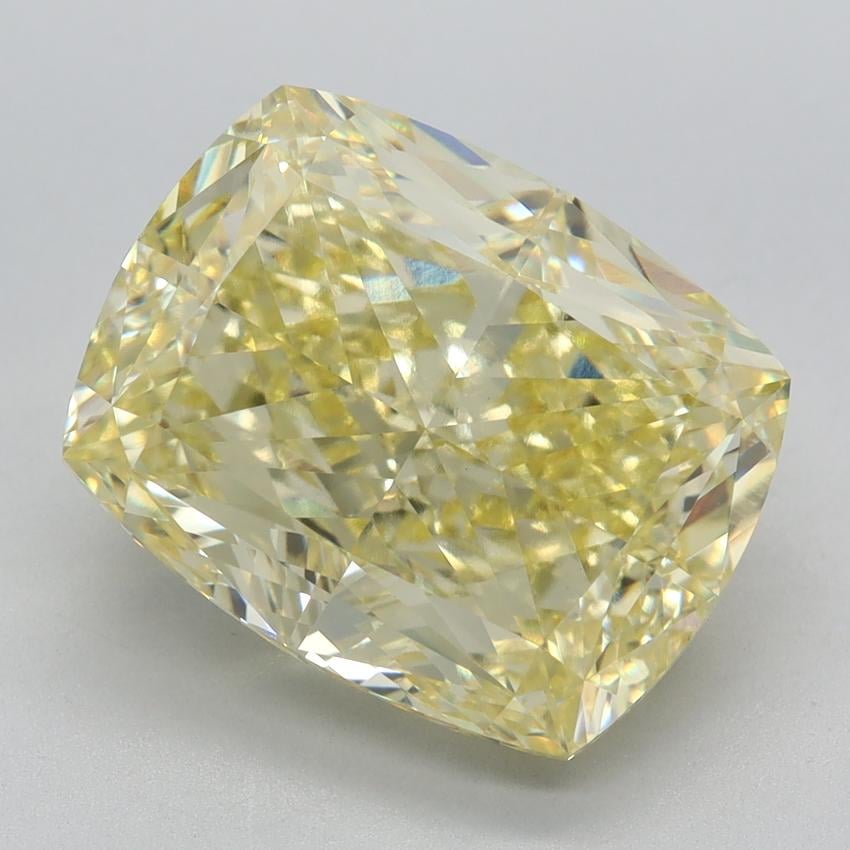 6.60 Ct. Fancy Yellow Cushion Lab Grown Diamond