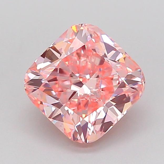1.51 Ct. Fancy Vivid Pink Cushion Lab Grown Diamond