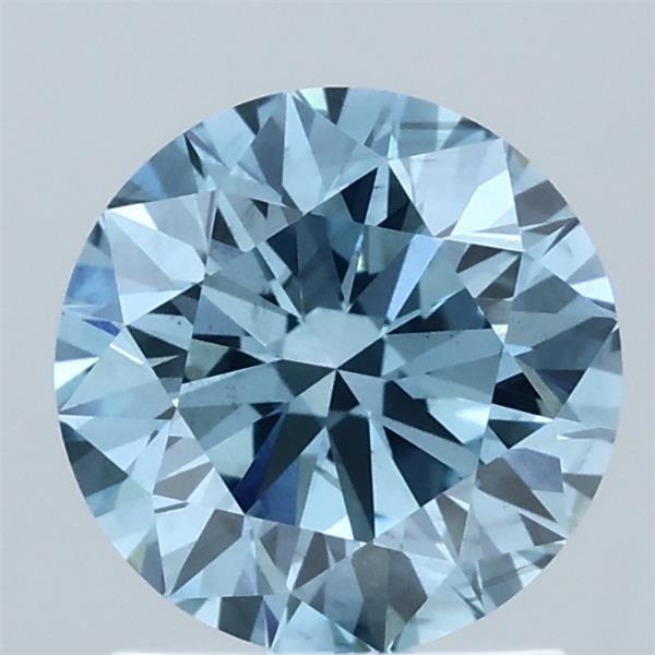 1.53 Ct. Fancy Vivid Blue Round Lab Grown Diamond