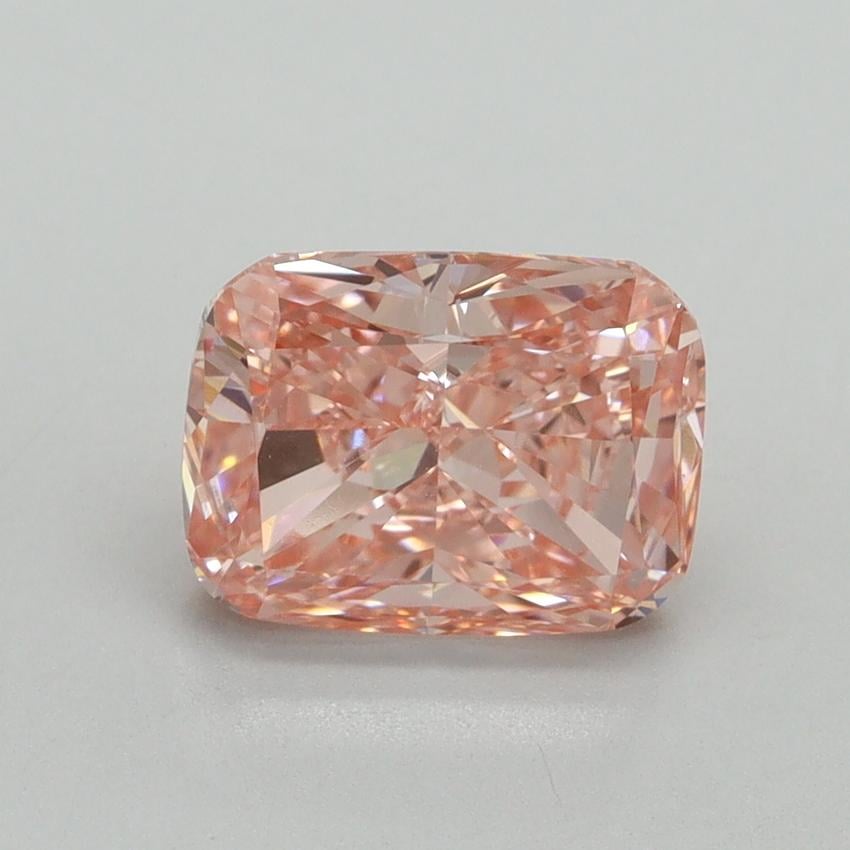 2.04 Ct. Fancy Vivid Pink Cushion Lab Grown Diamond