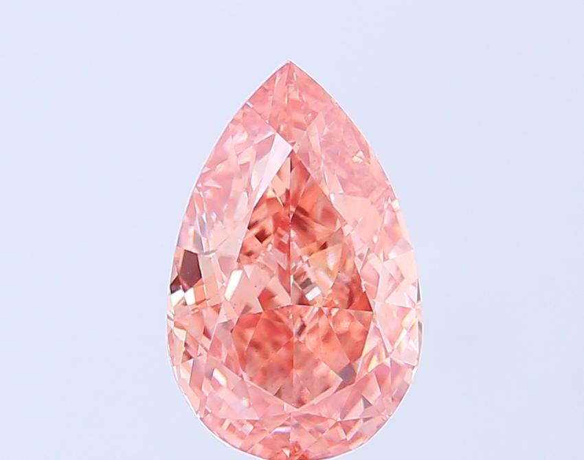 2.92 Ct. Fancy Intense Brownish Pink Pear Lab Grown Diamond