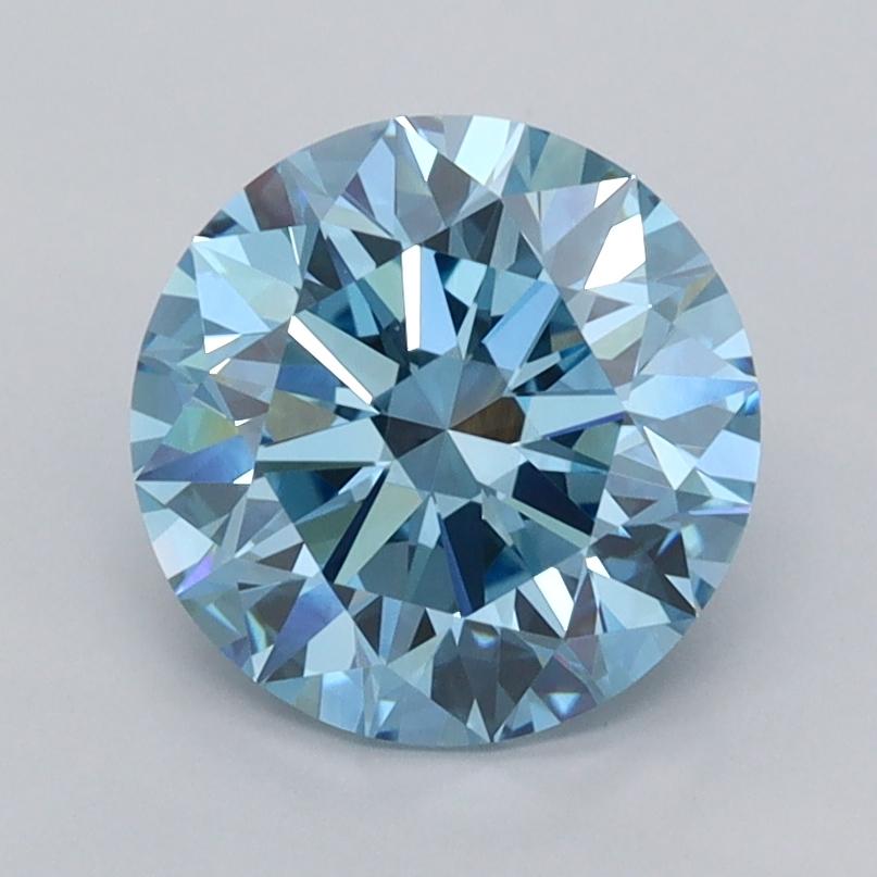 2.02 Ct. Fancy Vivid  Blue Round Lab Grown Diamond