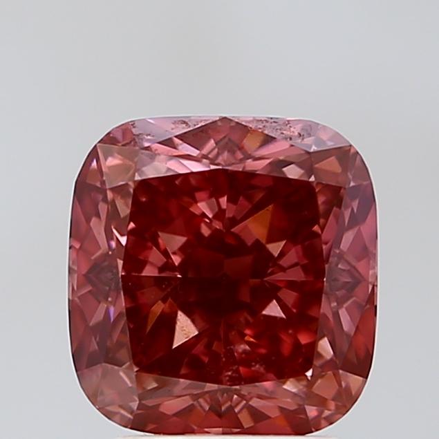 3.07 Ct. Fancy Vivid Pink Cushion Lab Grown Diamond