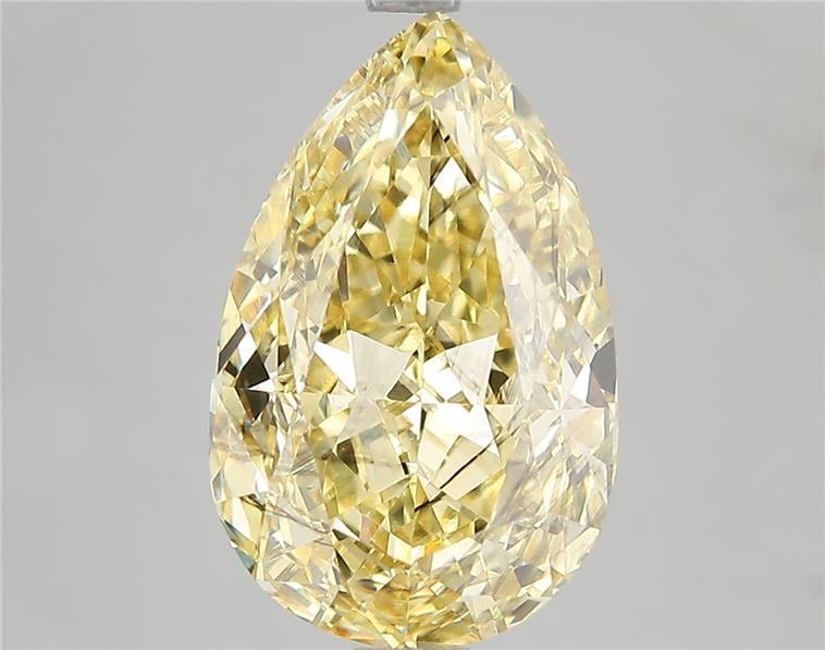 5.02 Ct. Fancy Vivid Yellow Pear Lab Grown Diamond