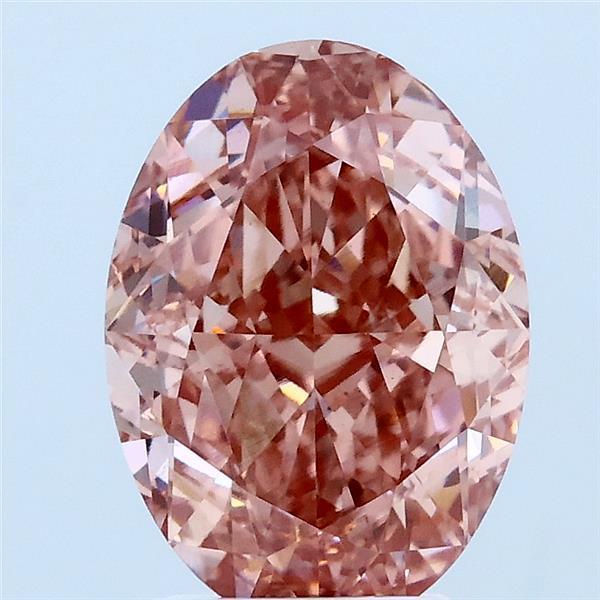 3.05 Ct. Fancy Vivid Pink Oval Lab Grown Diamond