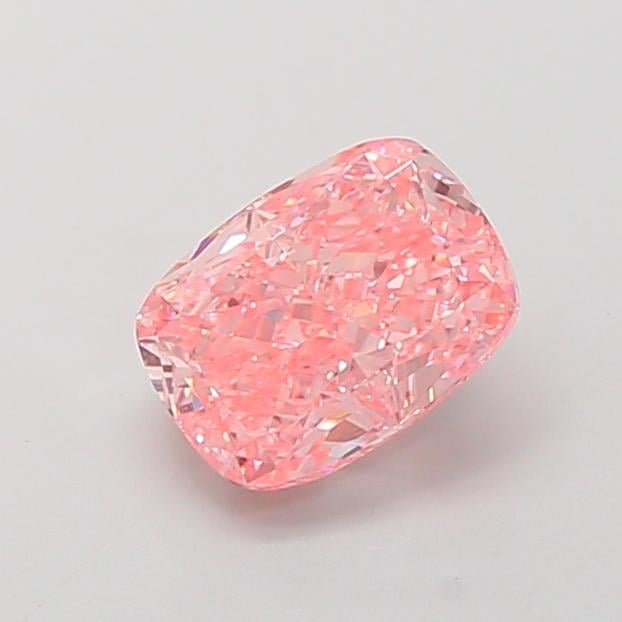 2.53 Ct. Fancy Vivid  Pink Cushion Lab Grown Diamond