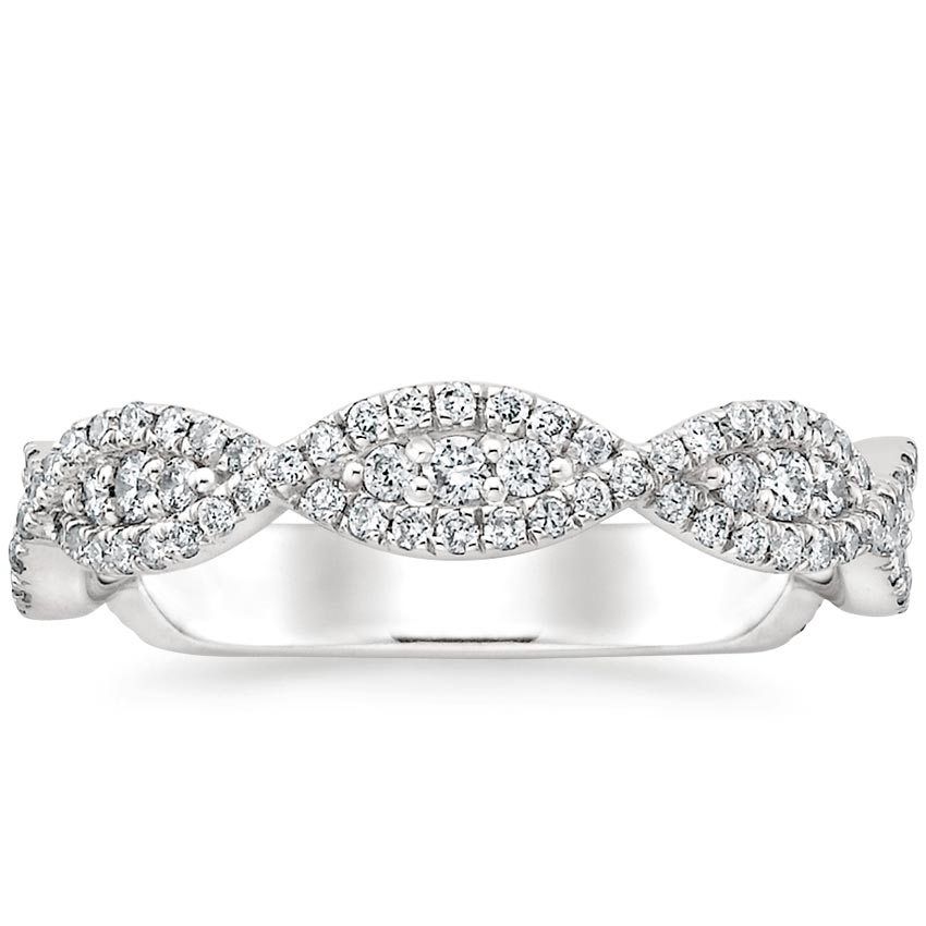 pave twist diamond wedding band