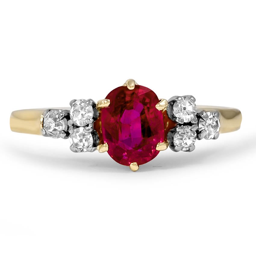 Modern Ruby Vintage Ring