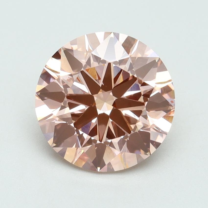 2.54 Ct. Fancy Intense Pink Round Lab Grown Diamond