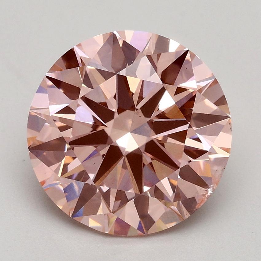 2.57 Ct. Fancy Intense Pink Round Lab Grown Diamond