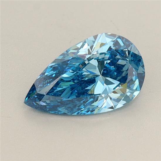 0.61 Ct. Fancy Vivid Blue Pear Lab Grown Diamond
