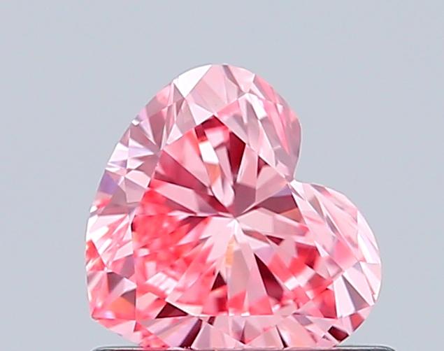 0.63 Ct. Fancy Vivid Pink Heart Lab Grown Diamond