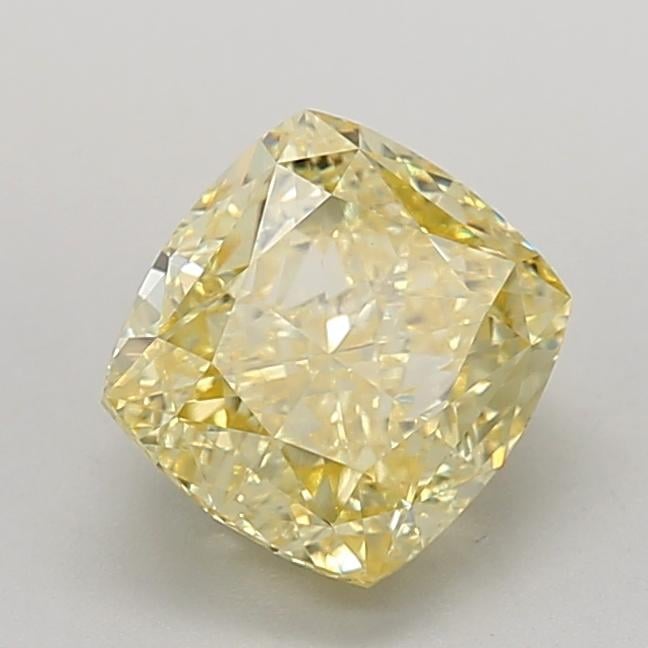 2.87 Ct. Fancy Intense Yellow Cushion Lab Grown Diamond
